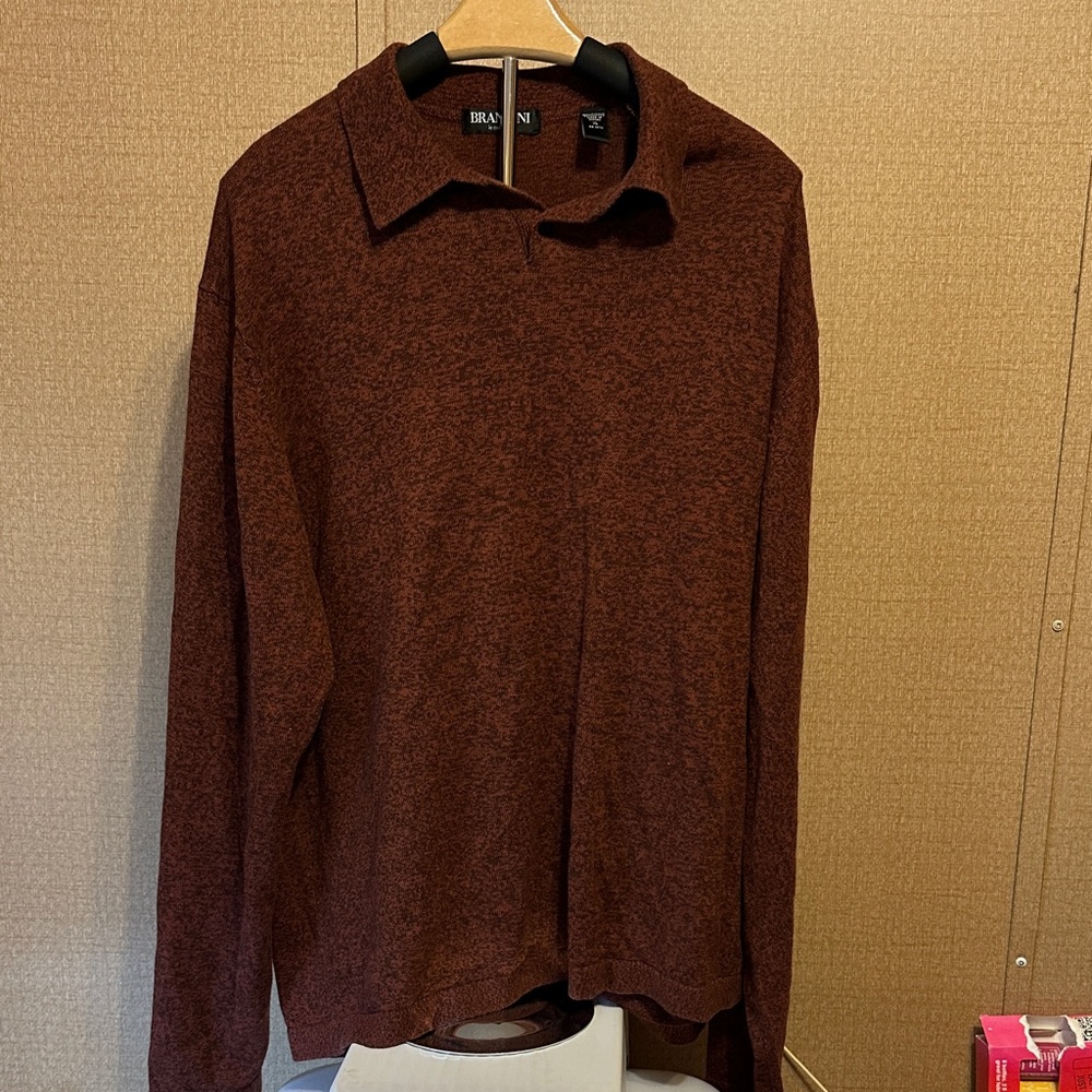 Brandini le collezioni Maroon Long Sleeve Shirt